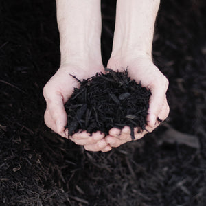 Double Ground Hardwood Dyed Black Mulch - $35.00 Per Cubic Yard
